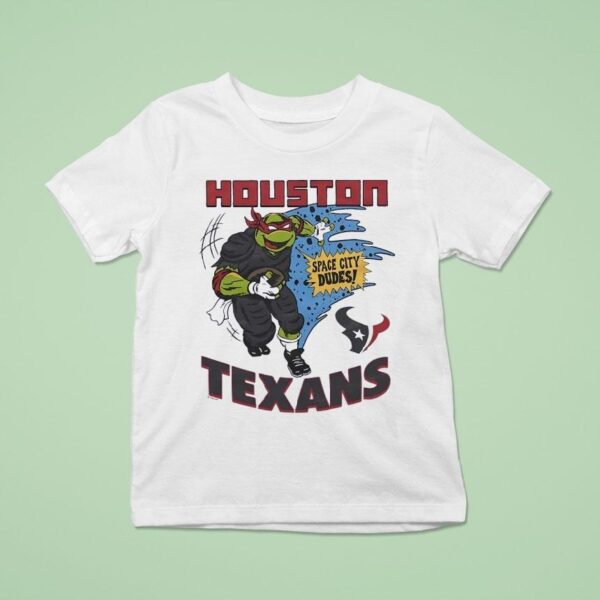 Houston Texans X Nage Mutant Ninja Turtles Space City Dudes T Shirt