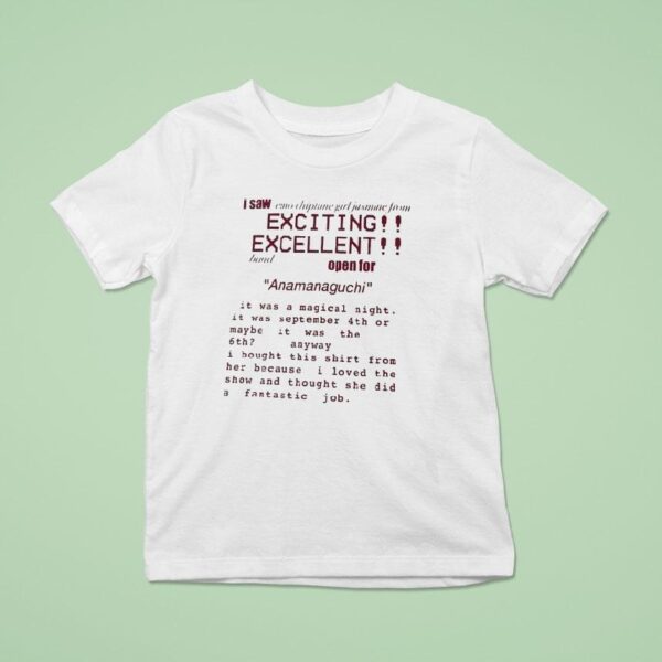 I Saw Emo Chiptune Girl Jasmine From Exciting Excellent Band Open For Anamanaguchi T Shirt