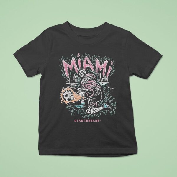 Inter Miami Dead Threads Skeleton T Shirt