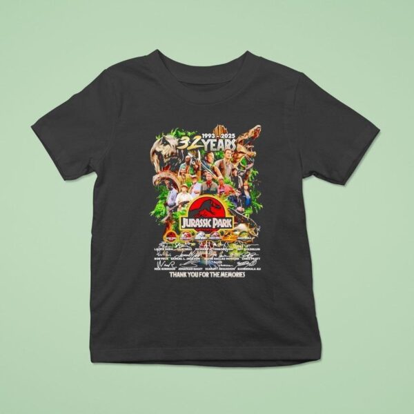 Jurassic Park Years Thank You For The Memories Signatures T Shirt