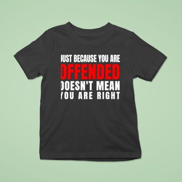 Just Because You Are Offended Doesn T Mean You Re Righ T Shirt