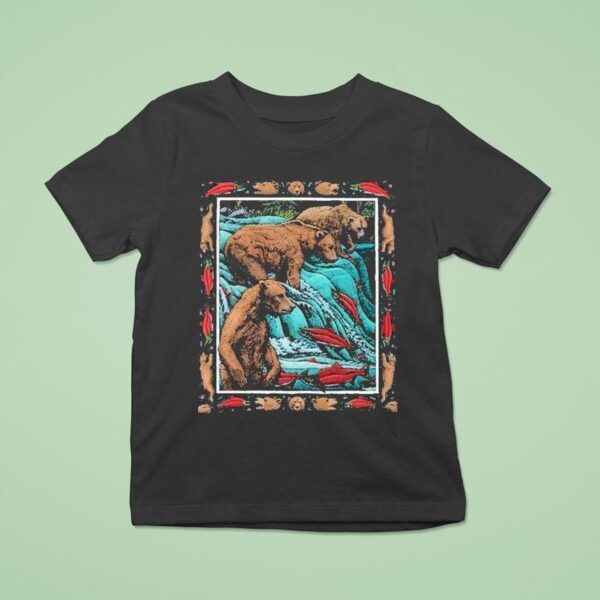 Katmai Ray Troll Brooks Falls Bears T Shirt