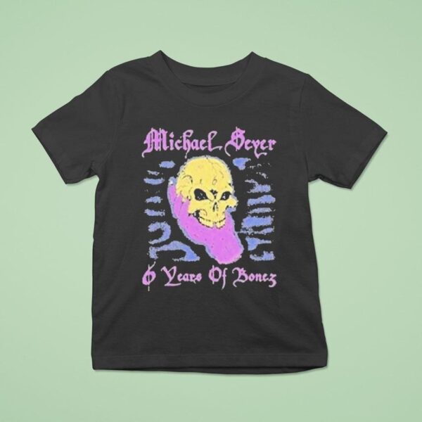 Michael Seyer Years Of Bad Bonez Tour Skull T Shirt