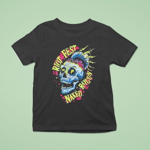 Naked Raygun Riot Fest Skull T Shirt
