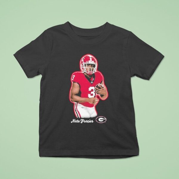 Nate Frazier Portrait Georgia Bulldogs T Shirt