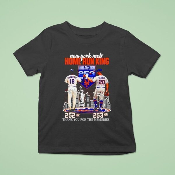 New York Mets Home Run King Darryl Strawberry X Pete Alonso Signature Thank You For The Memories T Shirt