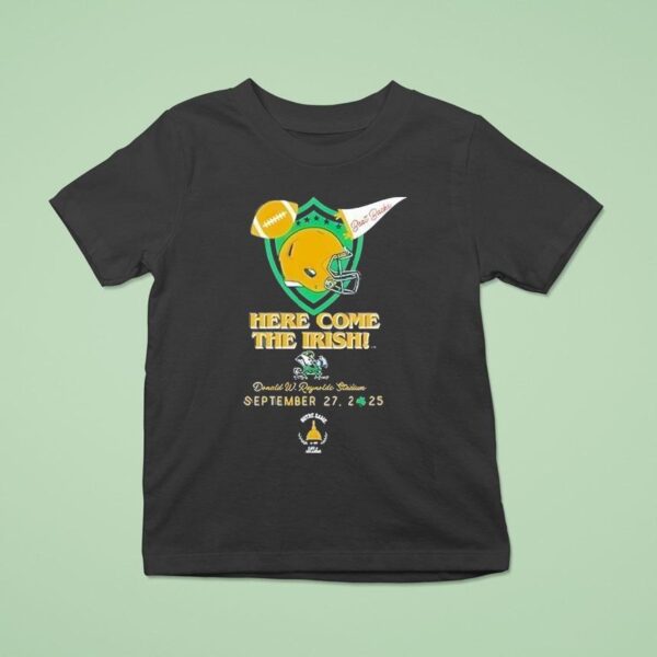 Notre Dame Fighting Irish Vs Arkansas Razorbacks Game Day Here Come The Irish T Shirt
