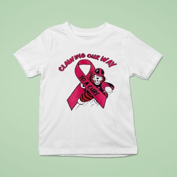Obie Mascot Massillon Tigers X Breast Cancer Awareness Clawing Our Way To A Cure T Shirt