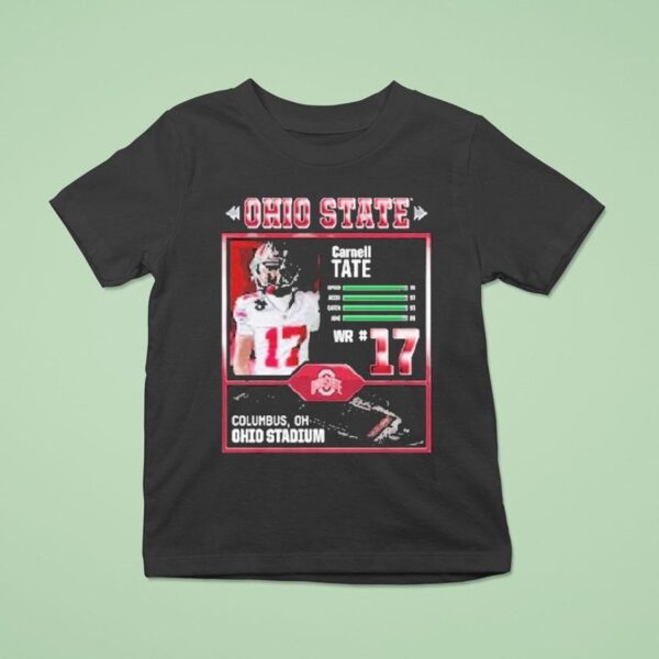 Ohio State Buckeyes Carnell Tate Wr Columbus Oh Ohio Stadium T Shirt