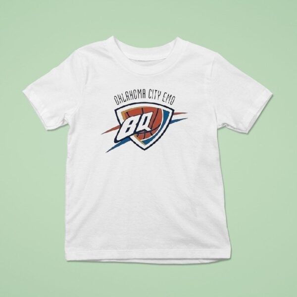 Oklahoma City Emo Style Oklahoma City Thunder Logo Parody T Shirt