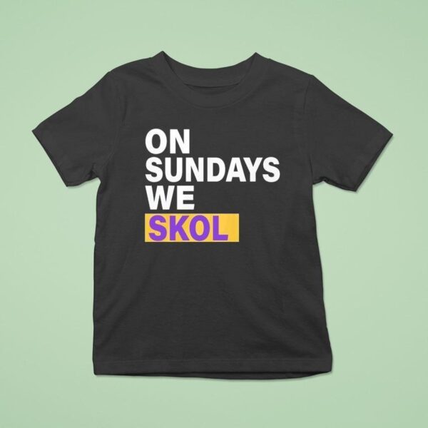 On Sundays We Skol Jj Mccarthy Minnesota Vikings T Shirt