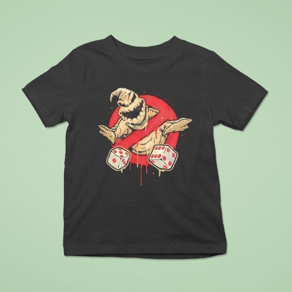 Oogie Boogie From The Nightmare Before Christmas In The Style Of The Ghostbusters Logo T Shirt