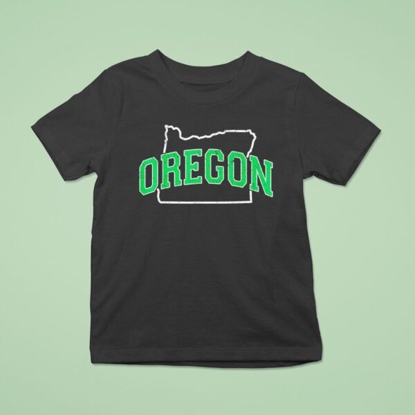 Oregon Map Green As Oregon Ducks T Shirt