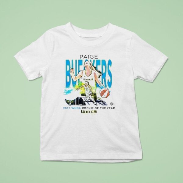 Paige Bueckers Dallas Wings Basketball Wnba Rookie Of The Year T Shirt
