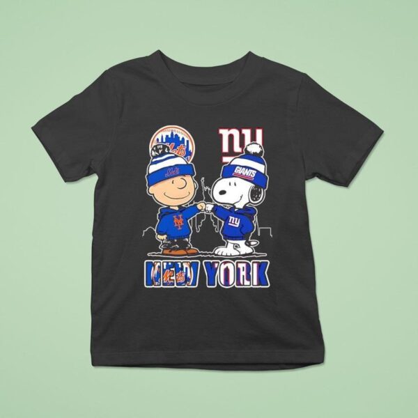 Peanuts New York Mets Baseball Cartoon T Shirt