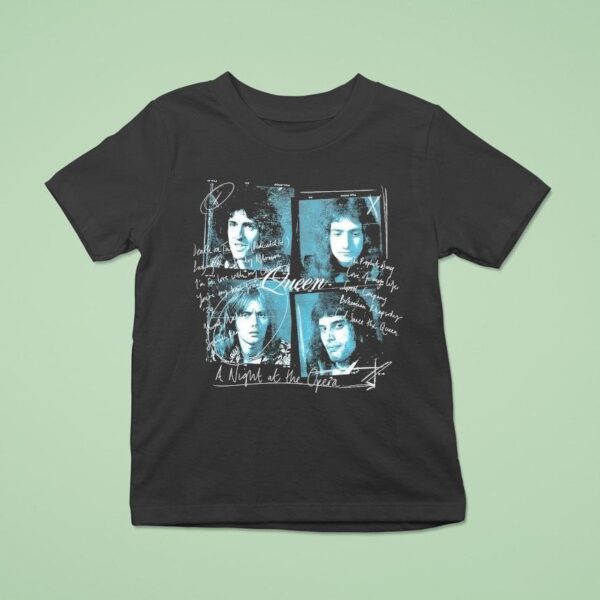 Queen A Night At The Opera Film Faded T Shirt