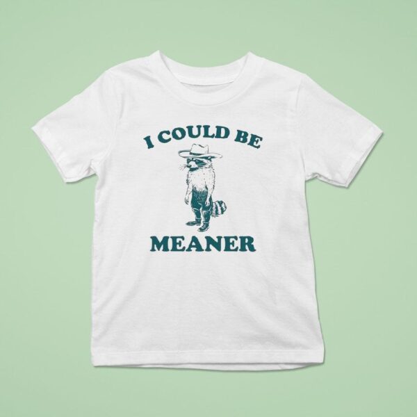 Raccoon I Could Be Meaner T Shirt