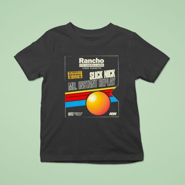 Rancho Cucamonga Kids Video Cassette Slick Nick Mr Instant Replay Vintage T Shirt