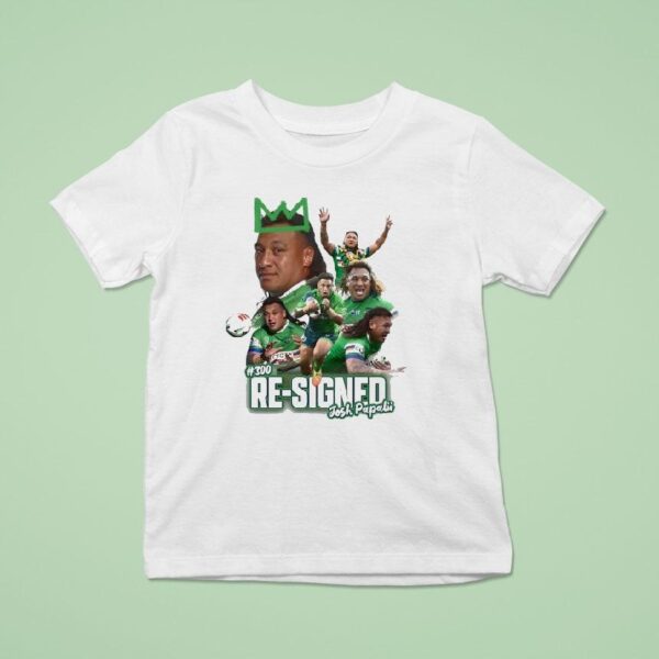Re Signed Josh Papalii Canberra Raiders Club T Shirt