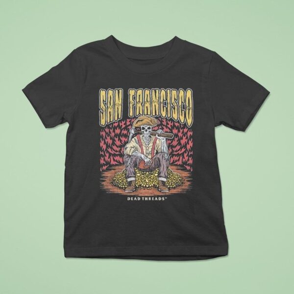 San Francisco Ers Dead Threads Skeleton T Shirt