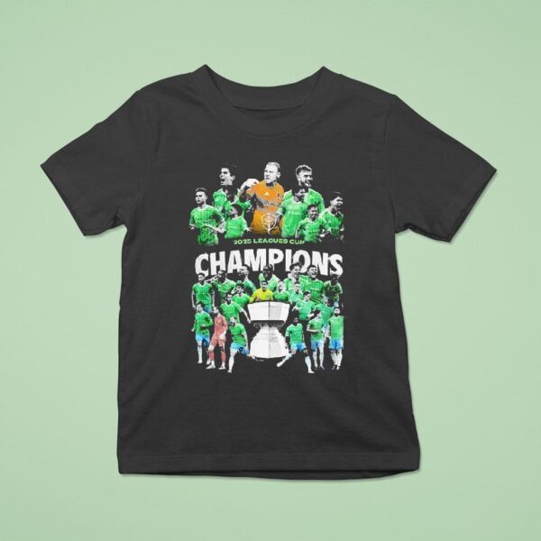 Seattle Sounders League Cup Champions Trophy T Shirt