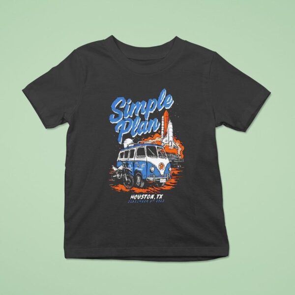 Simple Plan Houston Texas Tour Van Rocke T Shirt