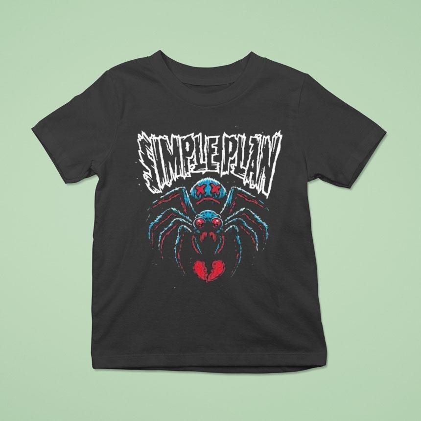 Simple Plan Spooky Metal Spider Halloween T Shirt Simple Plan Spooky Metal Spider Halloween T Shirt