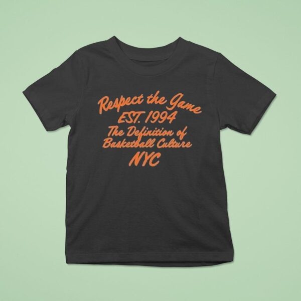 Slam Respect The Game The Definition Of Basketball Culture Nyc Est T Shirt