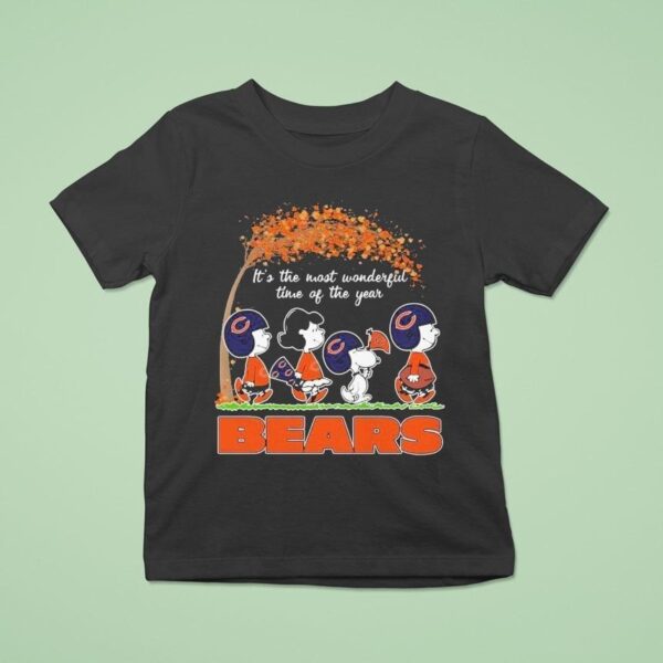 Snoopy The Peanuts Chicago Bears It S The Most Wonderful Time Of The Year T Shirt