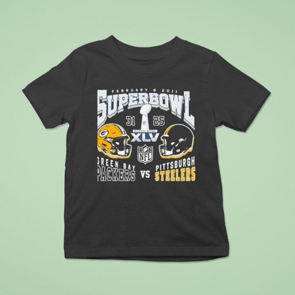Superbowl Xlv Green Bay Packers Vs Pittsburgh Slers T Shirt