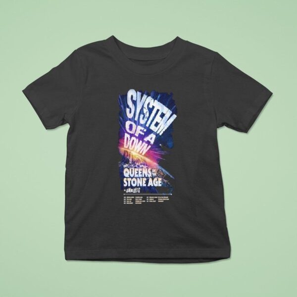 System Of A Down Queen Of The Stone Age Acid Bath Uk Europe Tour Dates T Shirt
