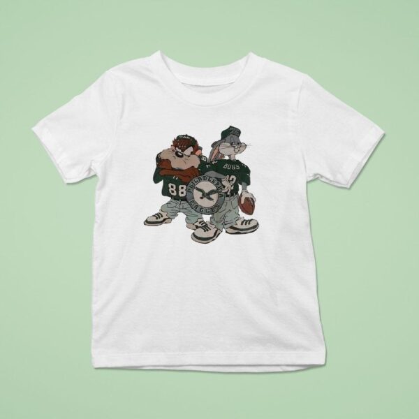 Taz And Bugs Bunny Of Looney Tunes Philadelphia Eagles Football T Shirt