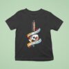 The Fat Electrician Death Before Dishonor Skull Knife T Shirt