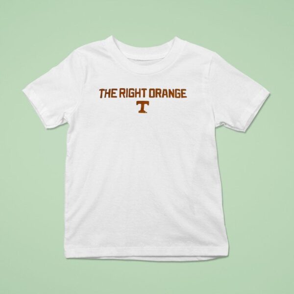 The Right Orange Tennessee Volunrs Logo T Shirt