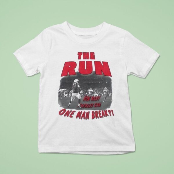 The Run How Many Tackles Can One Man Break Nebraska Cornhuskers Football T Shirt
