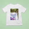 Three Silhouetted Girls Swords Heart Shaped Abstract Purple Magenta Cyberpunk T Shirt