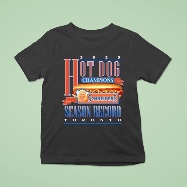 Toronto Blue Jays Hot Dog Champions Season Record T Shirt
