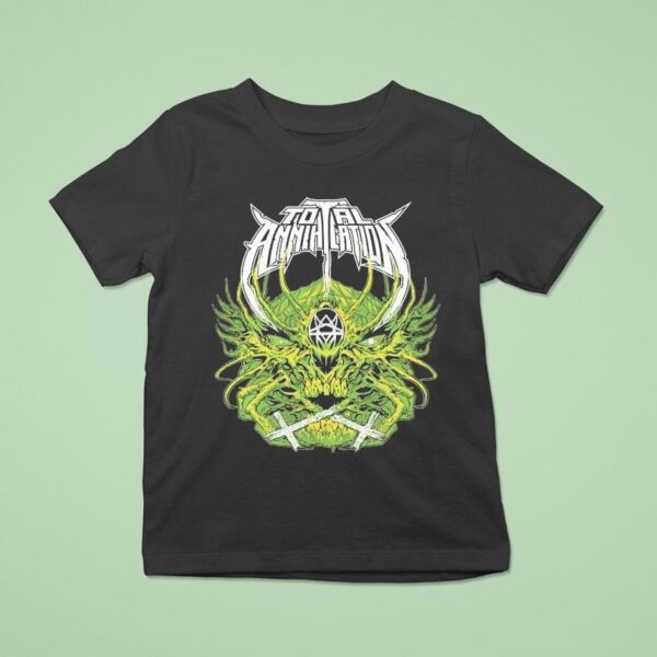 Total Annihilation Green Skull T Shirt