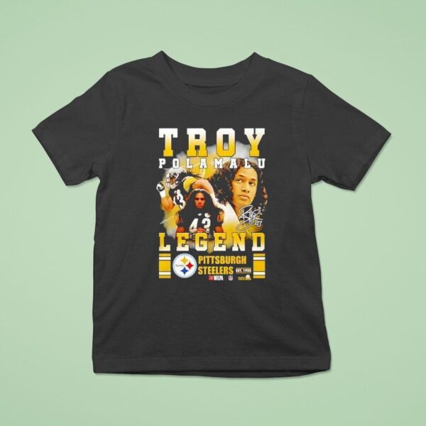 Troy Polamalu Legend Pittsburgh Slers Signature T Shirt