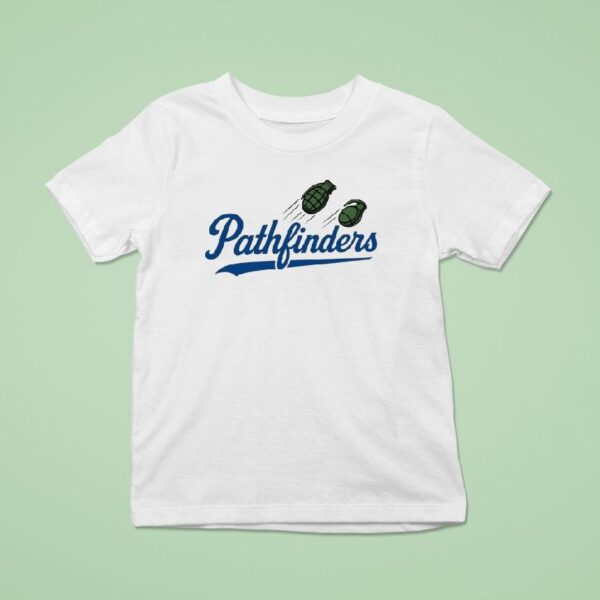 Two Hand Grenades Pathfinders Style Los Angeles Dodgers Logo Parody T Shirt