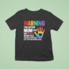 Warning This Autism Mum Uses Her Patience On Her Child Hand Pride Rainbow T Shirt