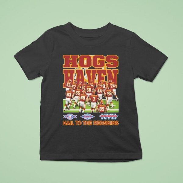 Washington Commanders Hogs Haven Hail To The Redskins T Shirt
