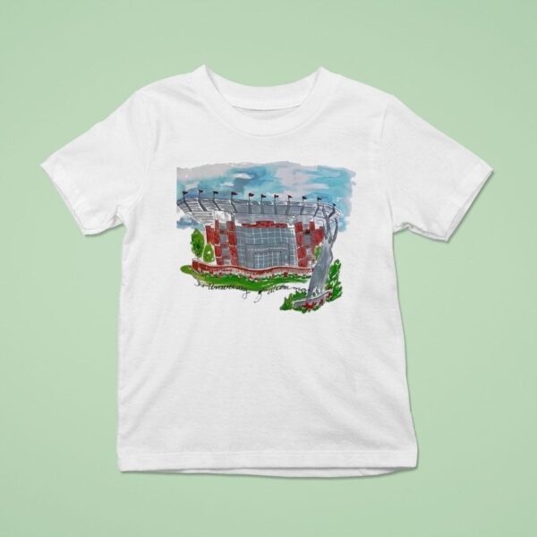 Watercolor Stadium The University Of Alabama T Shirt