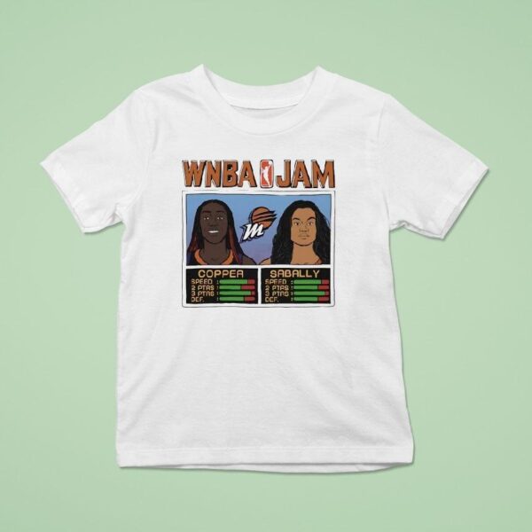 Wnba Jam Kahleah Copper And Satou Sabally Phoenix Mercury Basketball T Shirt