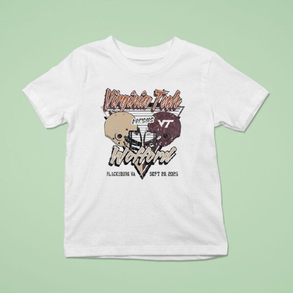 Wofford Terriers Vs Virginia Tech Hokies Football Helmet T Shirt