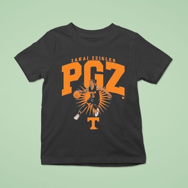 Zakai Zeigler Pgz Tennessee Volunrs Basketball T Shirt