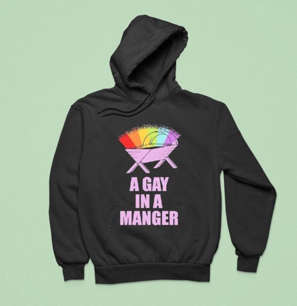 A Gay In A Manger Christmas Hoodie