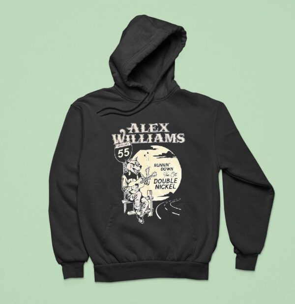 Alex Williams Runnin Down The Ol Double Nickel Interstate Wolf Guitar Hoodie