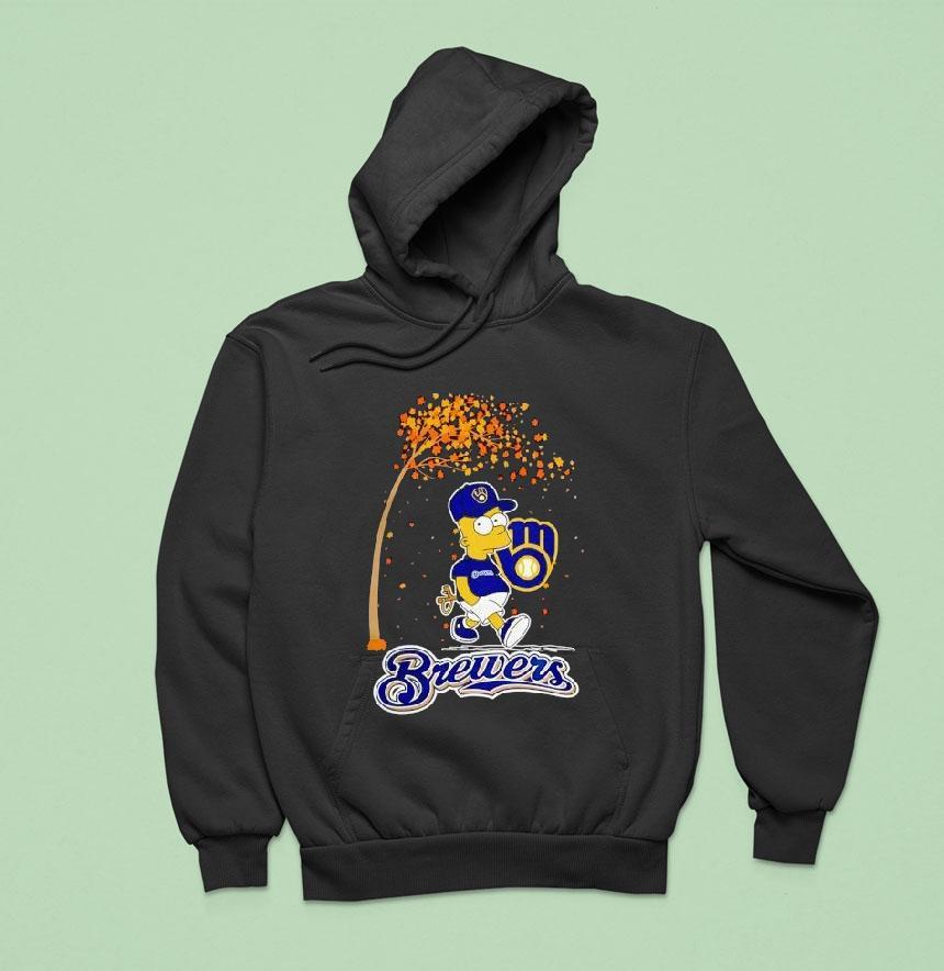 Bart X Milwaukee Brewers Baseball Thanksgiving Hoodie Bart X Milwaukee Brewers Baseball Thanksgiving Hoodie