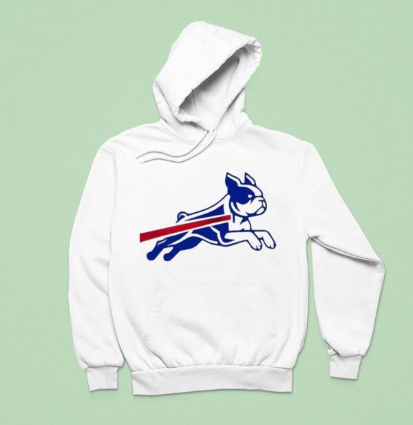 Boston Terrier Buffalo Bills Football Parody Logo Hoodie
